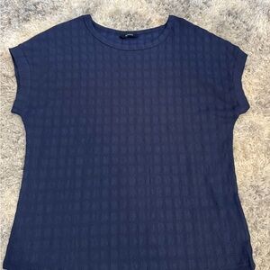 Relaxed Blue Cap Sleeve Boxy Tee